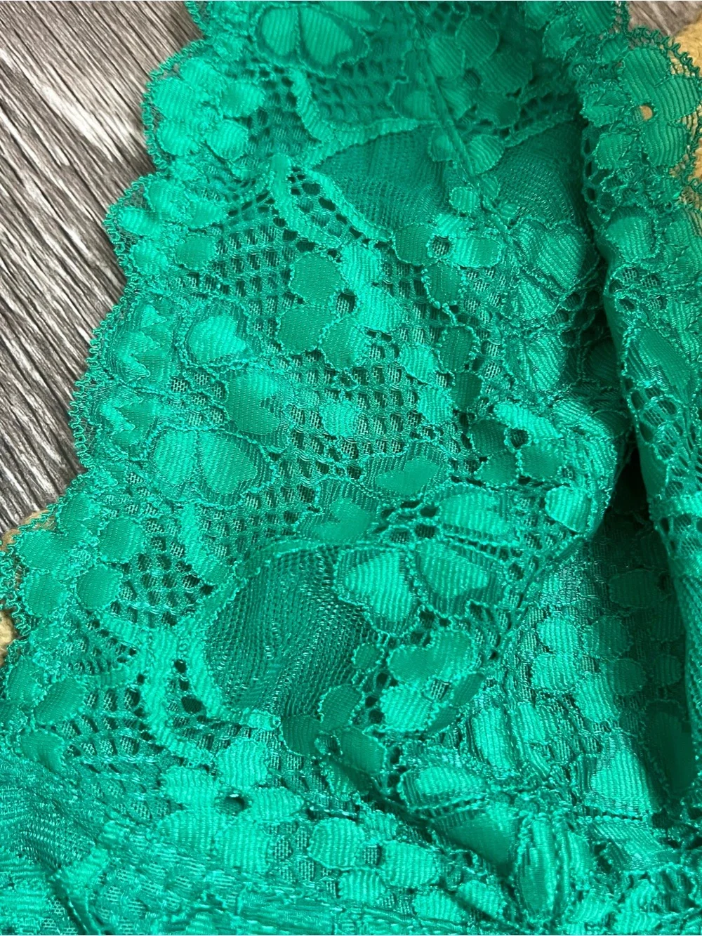 Intimately Free People green lace halter bralette bra cottage core emerald boho
